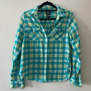 American eagle plaid button up